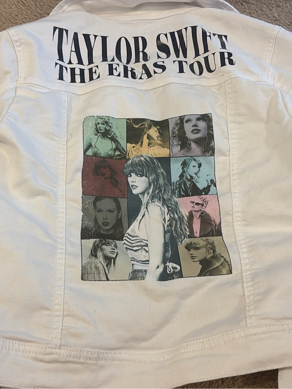 Taylor Swift The Eras Tour White Graphic Denim Jacket